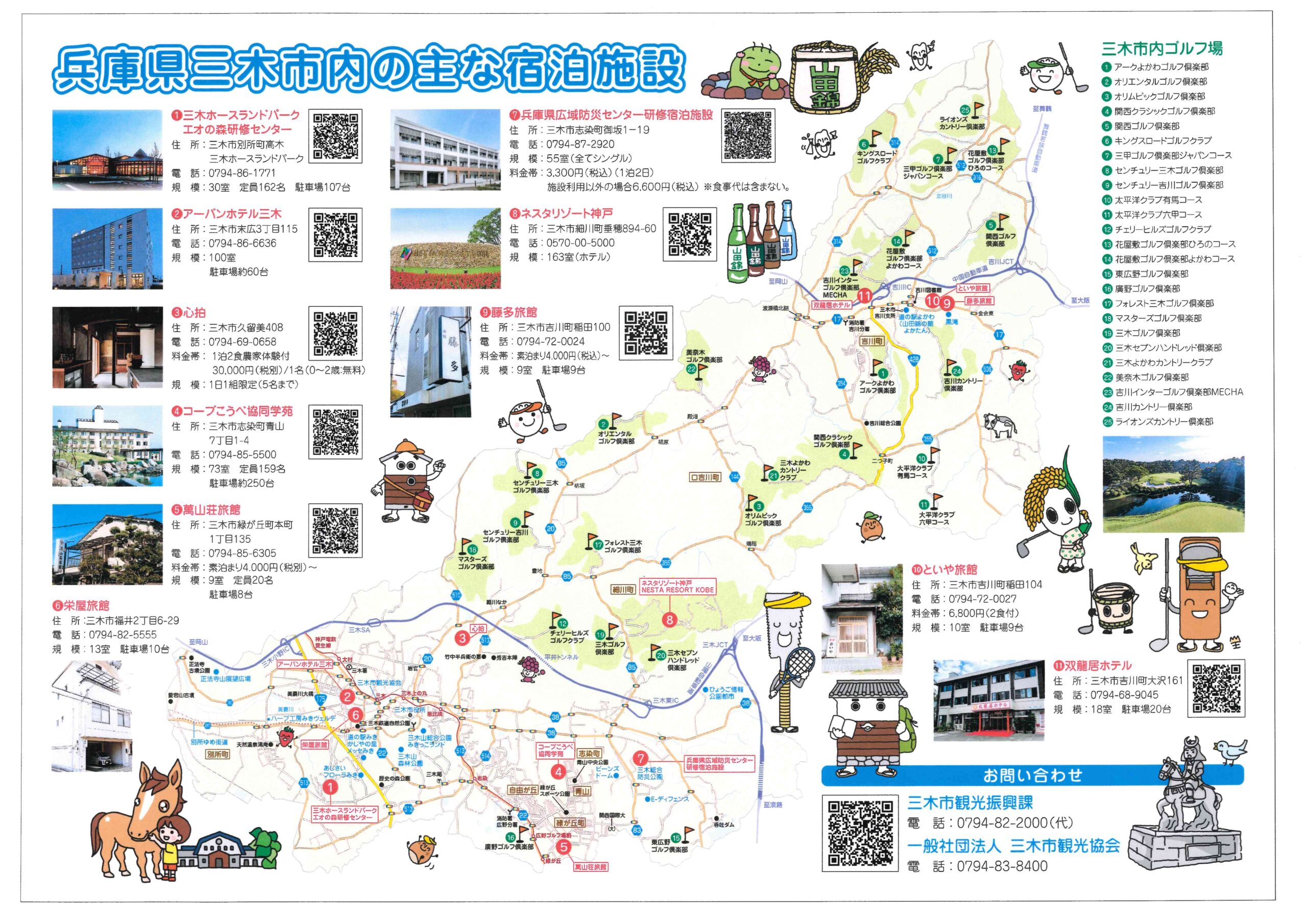 三木市宿泊施設マップ